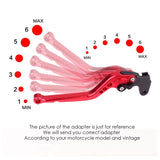 Par de manijas ajustables de freno y clutch para moto, 6 niveles de ajuste — imagen 3 de 6