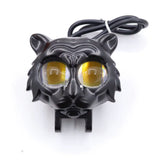 Faro LED auxiliar diseño tigre con doble lente lupa, luz blanca y amarilla para moto — imagen 3 de 7