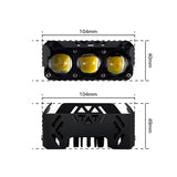 Faro LED auxiliar triple tipo proyector, impermeable y compatible con 12V-24V — imagen 2 de 6