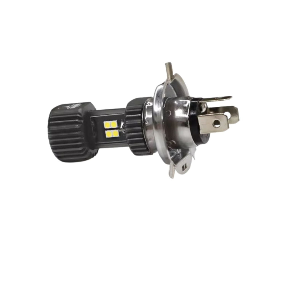 Foco LED H4 12V/24V para moto y auto, luz blanca 6000K, instalación directa