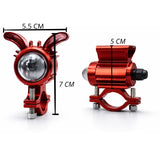 Faro auxiliar LED para manubrio de moto con lente óptica y carcasa de aluminio — imagen 4 de 5