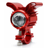 Faro auxiliar LED para manubrio de moto con lente óptica y carcasa de aluminio — imagen 1 de 5