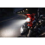 Faro auxiliar LED para manubrio de moto con lente óptica y carcasa de aluminio — imagen 5 de 5