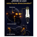 Direccionales LED tipo bullet para carenaje, defensas y frente de la moto — imagen 2 de 4