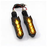 Par de intermitentes LED ámbar estilo racing para moto, delanteros o traseros — imagen 1 de 4