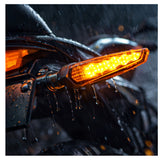 Par de intermitentes LED ámbar estilo racing para moto, delanteros o traseros — imagen 2 de 4