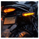 Par de intermitentes LED ámbar estilo racing para moto, delanteros o traseros — imagen 3 de 4