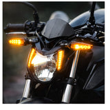Par de intermitentes LED ámbar estilo racing para moto, delanteros o traseros — imagen 4 de 4
