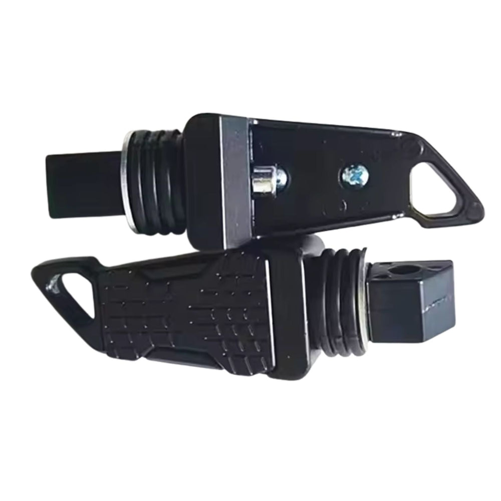 Par de estribos reposapiés traseros heavy duty para motocicleta con agarre antideslizante
