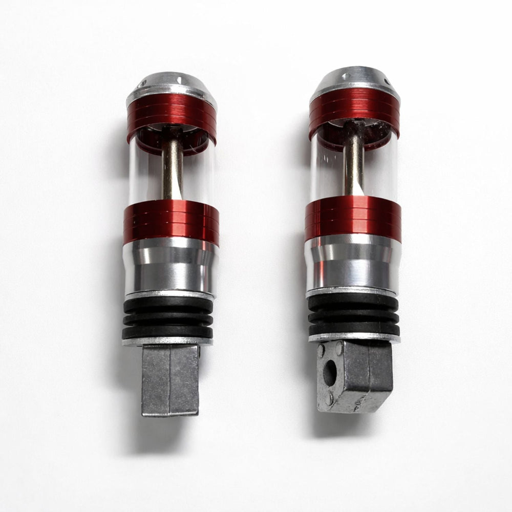 Par de reposapiés de aluminio CNC rojos con aluminio para motocicleta