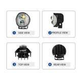 Faro LED tipo rally con doble lente lupa para moto, ATV, UTV y off-road — imagen 3 de 8