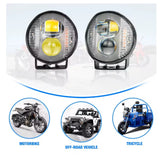 Faro LED tipo rally con doble lente lupa para moto, ATV, UTV y off-road — imagen 4 de 8
