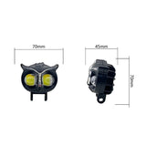 Faro LED tipo búho con tira RGB multicolor y función DRL para moto eléctrica — imagen 2 de 7