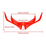 Deflector aerodinámico tipo alerón en color rojo para el frente de la moto — imagen 2 de 6