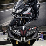 Alerón frontal universal tipo winglets acabado fibra de carbono para moto — imagen 2 de 3