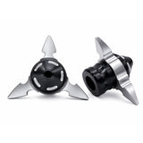 Slider antigolpes tipo shuriken de aluminio para eje de motocicleta — imagen 2 de 7