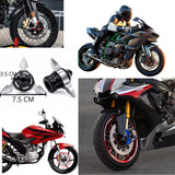 Slider antigolpes tipo shuriken de aluminio para eje de motocicleta — imagen 4 de 7