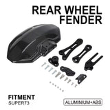 Salpicadera universal de fibra de carbono con kit de montaje para moto — imagen 4 de 6