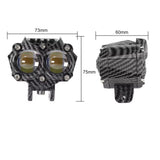 Faro antiniebla auxiliar doble lente para moto con luz blanca y ámbar en 3 modos — imagen 4 de 5