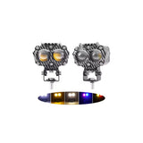 Faro antiniebla auxiliar doble lente para moto con luz blanca y ámbar en 3 modos — imagen 5 de 5