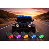 Luz LED solar multicolor con certificación IP66 instalada en vehículo off-road — imagen 4 de 5