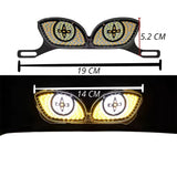 Porta placa con luz LED estilo ojos y varios modos para motocicleta — imagen 3 de 5