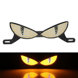 Porta placa con luz LED estilo ojos y varios modos para motocicleta — imagen 4 de 5