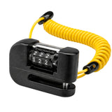 Candado antirrobo de disco con combinación numérica y cable espiral para moto y bici — imagen 1 de 3