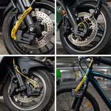 Candado antirrobo de disco con combinación numérica y cable espiral para moto y bici — imagen 2 de 3