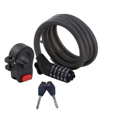 Candado de doble seguridad con clave y llave para moto y bicicleta