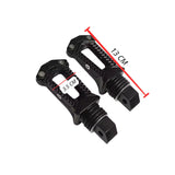 Estribos reposapiés antiderrapantes de aluminio para motocicleta, acabado negro — imagen 2 de 3