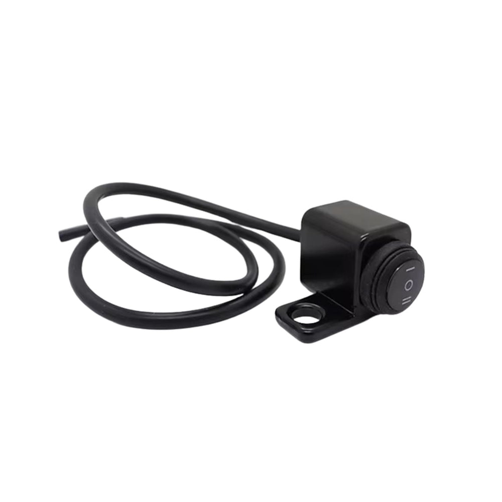 Switch rocker impermeable para moto con base de montaje y cableado