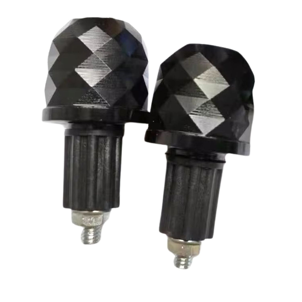 Contrapesos bar end de aluminio con acabado diamante para manubrio de moto