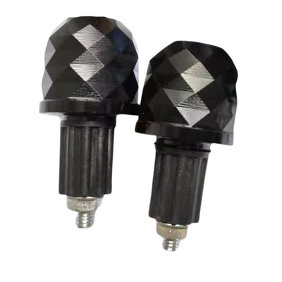 Contrapesos bar end de aluminio con acabado diamante para manubrio de moto