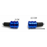 Par de bar ends de aluminio CNC antivibración para manubrio de moto — imagen 3 de 3