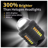 Bulbo LED BA20D con luz 360° blanca y ámbar para moto — imagen 4 de 9