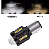 Bulbo LED BA20D con luz 360° blanca y ámbar para moto — imagen 5 de 9