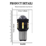Bulbo LED BA20D con luz 360° blanca y ámbar para moto — imagen 2 de 9