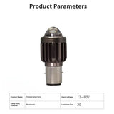 Foco LED tipo proyector fisheye para moto y auto, compatible con 12V-80V — imagen 4 de 5