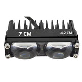 Faro LED auxiliar doble con lentes tipo lupa para moto, auto o camioneta — imagen 4 de 4