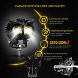 Luz auxiliar LED tipo proyector doble color blanco y ámbar para motocicleta off road — imagen 2 de 4