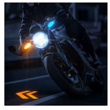 Intermitente LED dinámico secuencial de 16 cm para moto naked, luz diurna tipo flecha — imagen 4 de 5