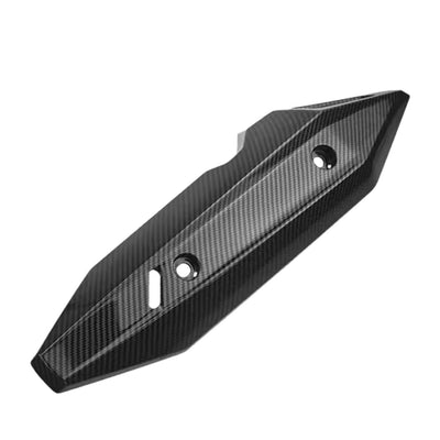 Protector de escape estilo fibra de carbono universal para motocicleta