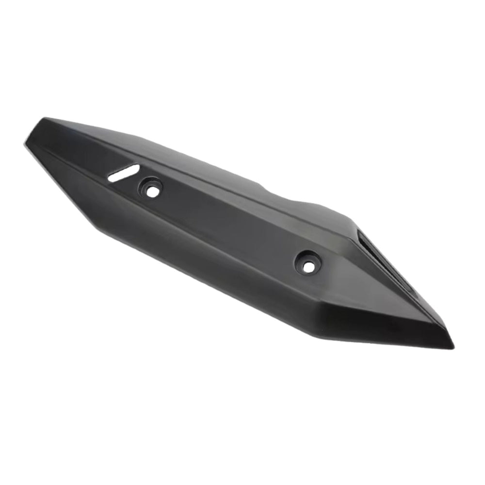 Cubre escape deportivo de 45 cm con protección térmica en negro mate