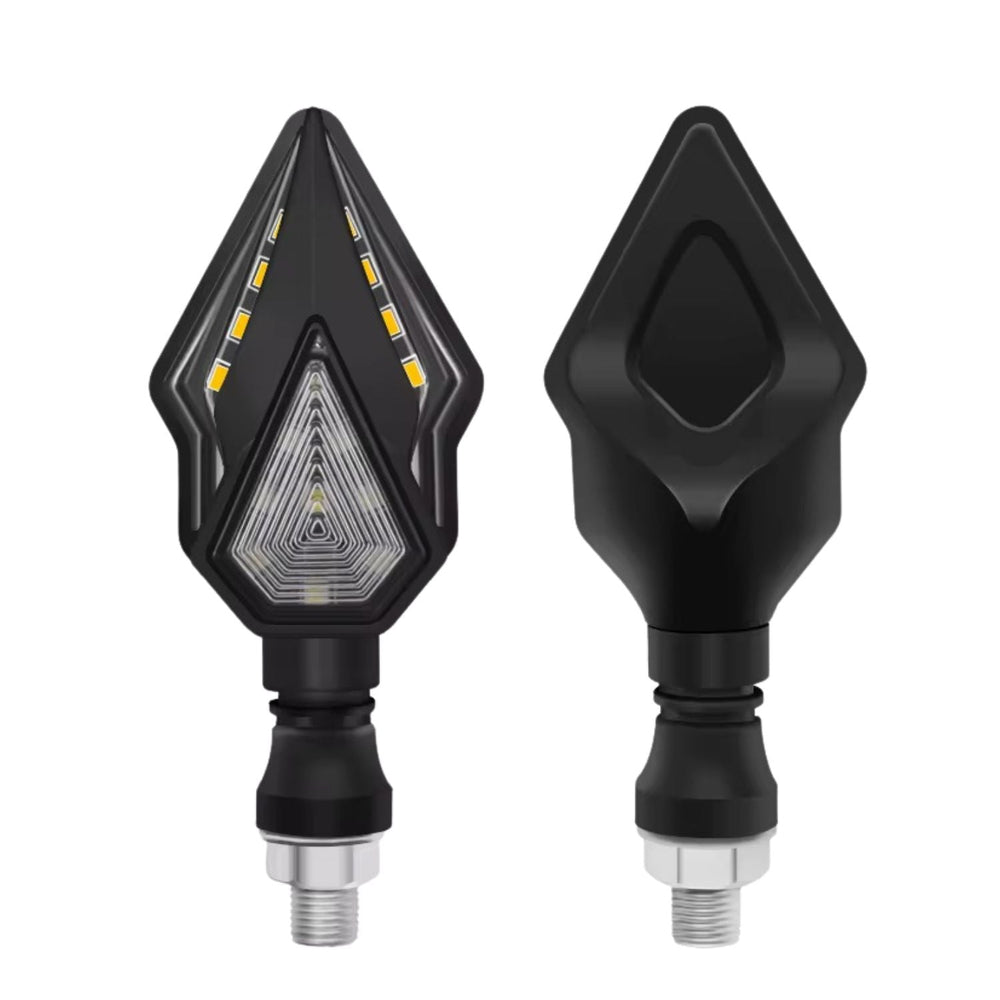 Direccionales LED deportivas tipo flecha con soporte flexible antivibración