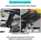 Luz LED verde de montaje doble para bicicleta y moto recargable por USB — imagen 2 de 4