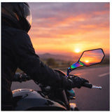 Espejos retrovisores universales para moto con acabado tornasol glossy y base ajustable — imagen 6 de 6