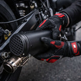 Silenciador compacto negro mate con kit de montaje para motocicleta — imagen 3 de 4