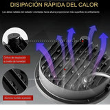 Faro LED redondo con halo DRL y direccional ámbar integrada para moto — imagen 4 de 5