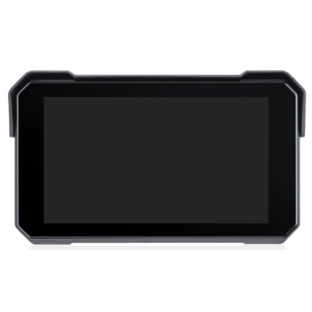 Pantalla de 5 pulgadas para moto con CarPlay y Android Auto instalada en manillar